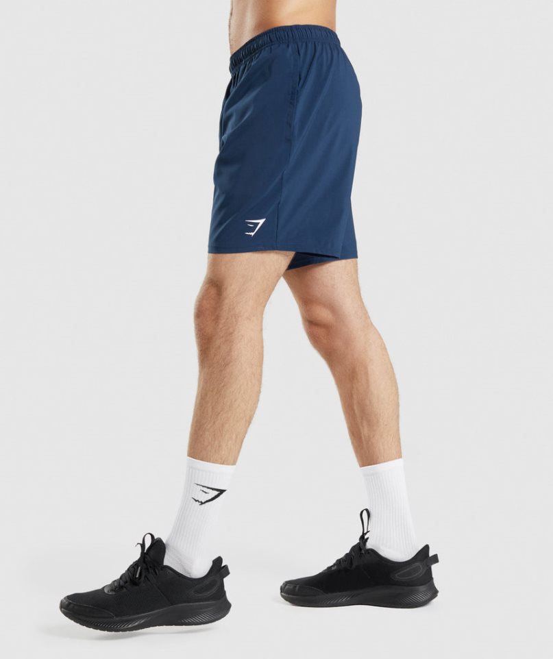 Gymshark Arrival Férfi Rövidnadrág Sötétkék | HU-K-381