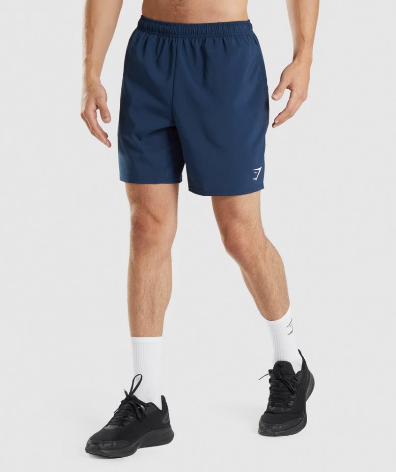 Gymshark Arrival Férfi Rövidnadrág Sötétkék | HU-K-381