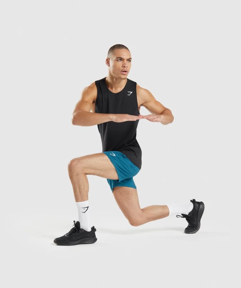 Gymshark Arrival Férfi Ujjatlan Póló Fekete | HU-O-903