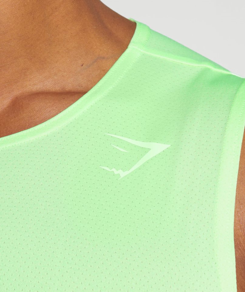 Gymshark Arrival Férfi Ujjatlan Póló Menta | HU-F-920