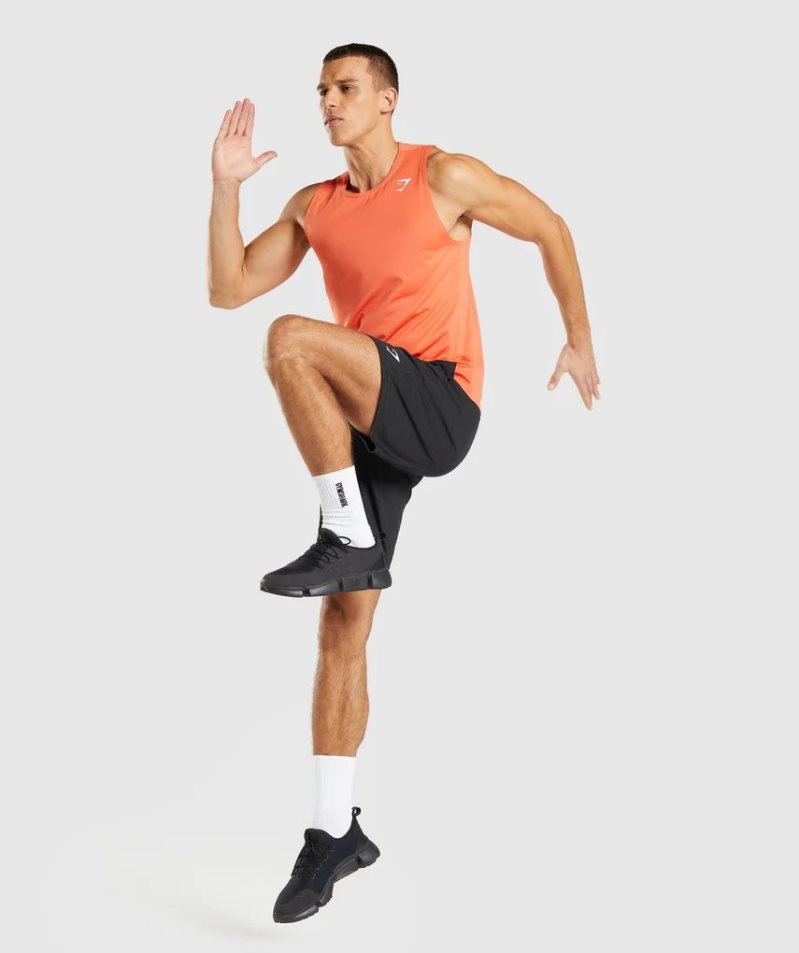 Gymshark Arrival Férfi Ujjatlan Póló Narancssárga | HU-Q-430