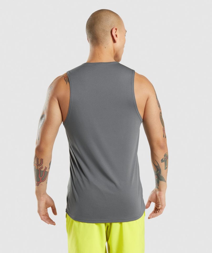 Gymshark Arrival Férfi Ujjatlan Póló Szürke | HU-K-051