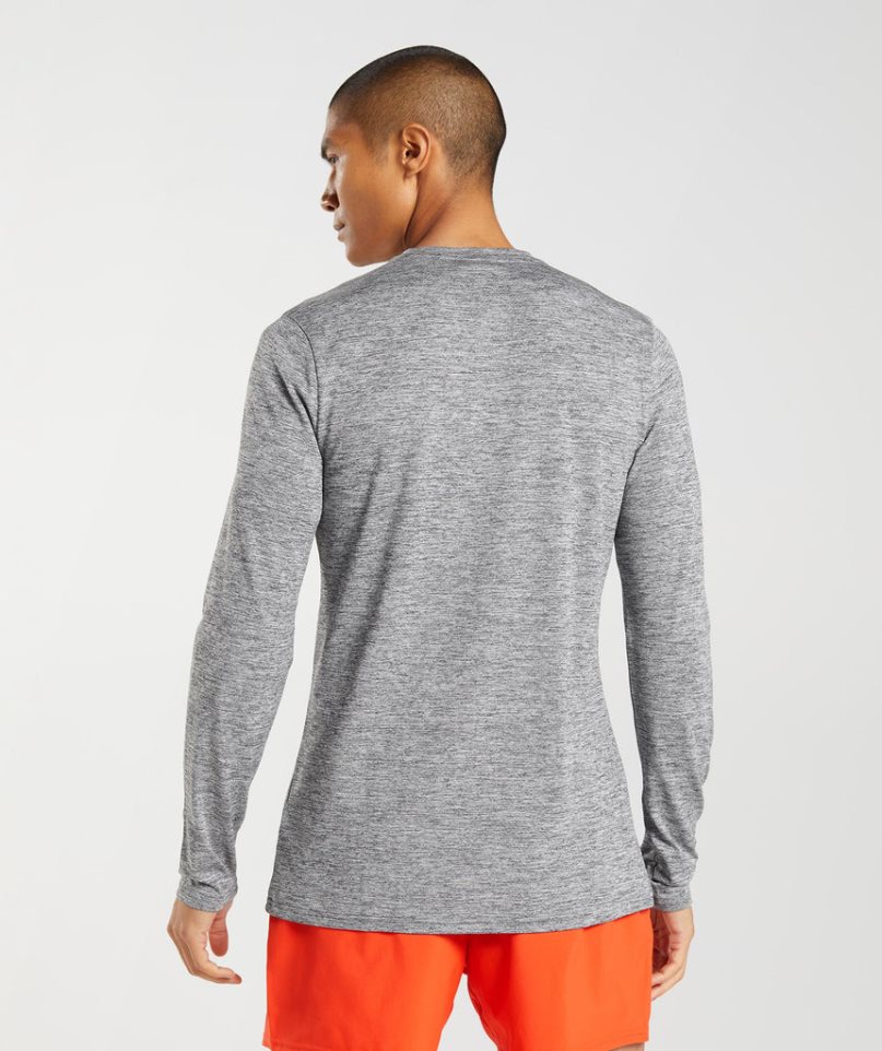Gymshark Arrival Long Sleeve Férfi Póló Szürke | HU-C-726