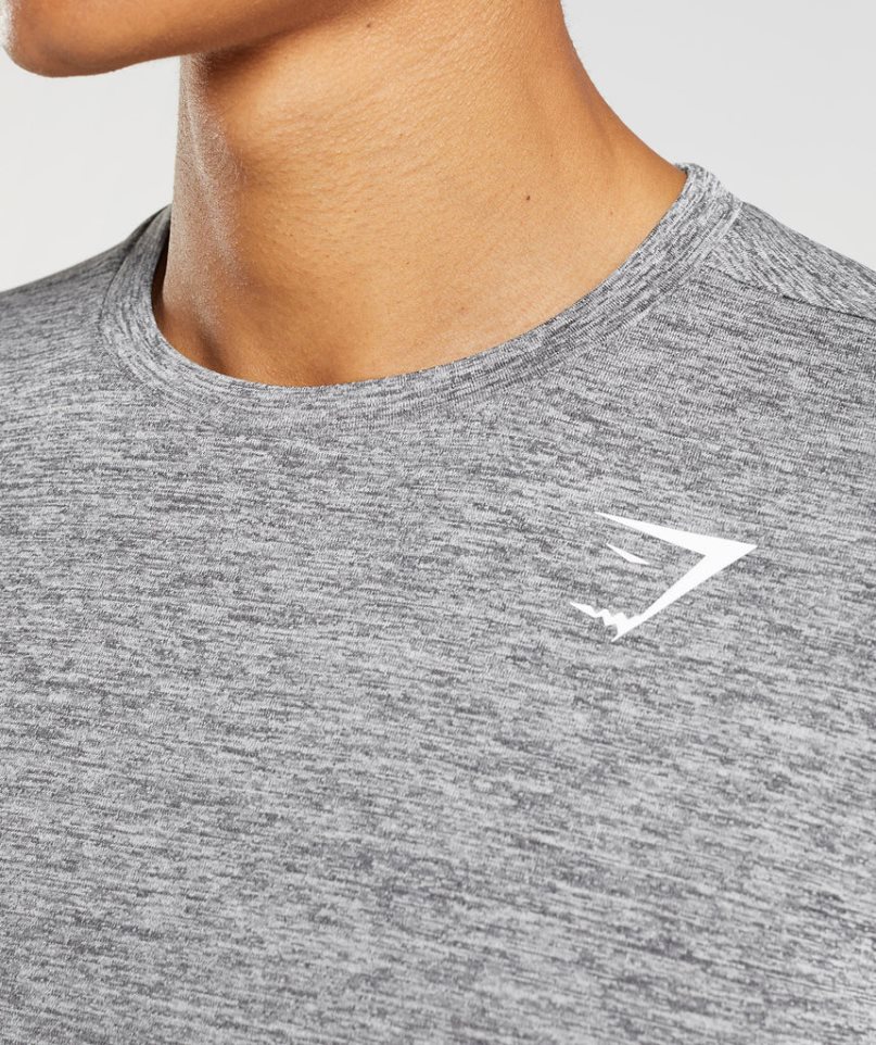 Gymshark Arrival Long Sleeve Férfi Póló Szürke | HU-C-726