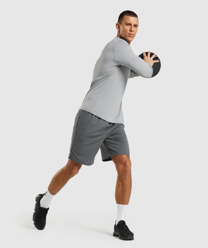 Gymshark Arrival Long Sleeve Férfi Póló Szürke | HU-L-321