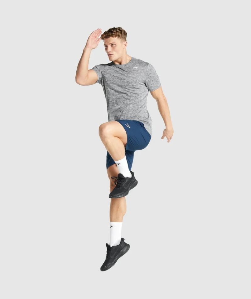 Gymshark Arrival Marl Férfi Póló Szürke | HU-S-390