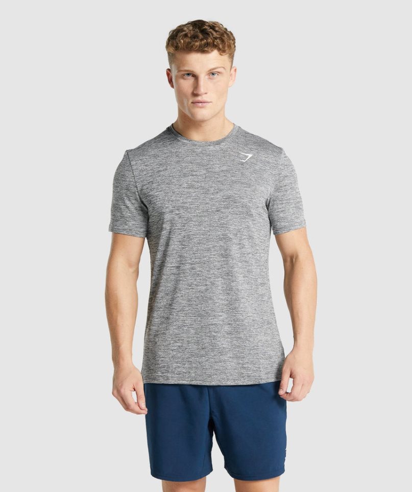 Gymshark Arrival Marl Férfi Póló Szürke | HU-S-390