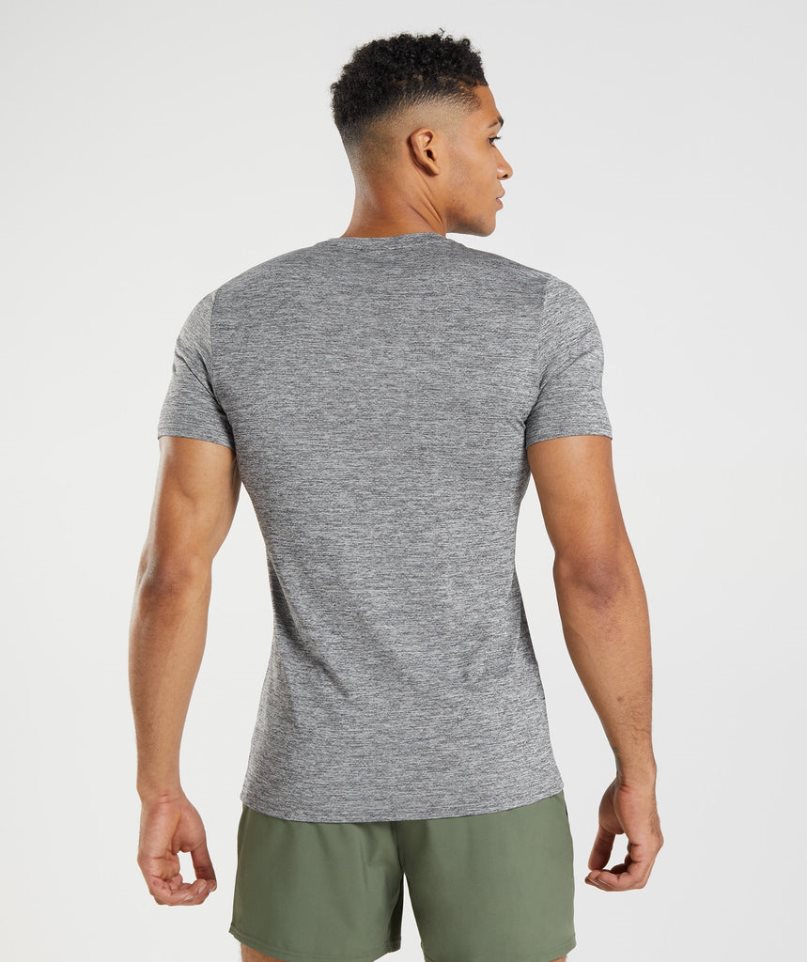 Gymshark Arrival Marl Férfi Póló Szürke | HU-W-781