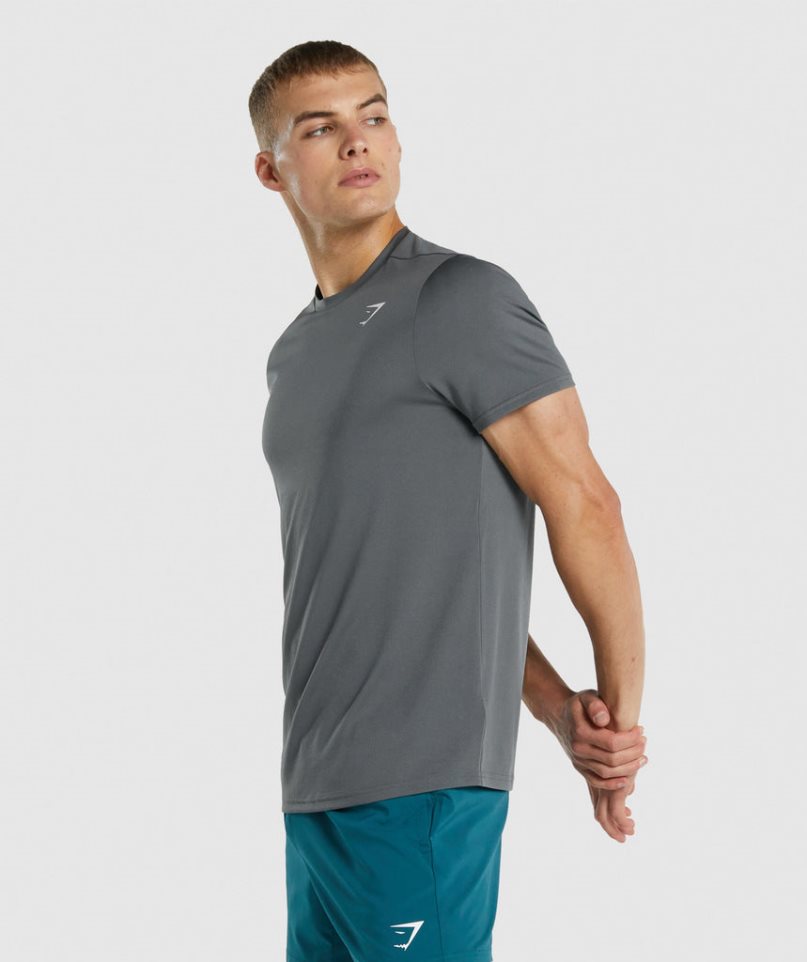 Gymshark Arrival Regular Fit Férfi Póló Szürke | HU-B-384