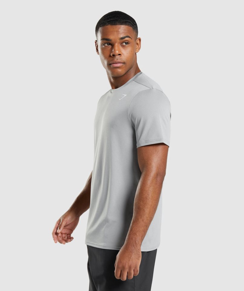 Gymshark Arrival Regular Fit Férfi Póló Világos Szürke | HU-E-913