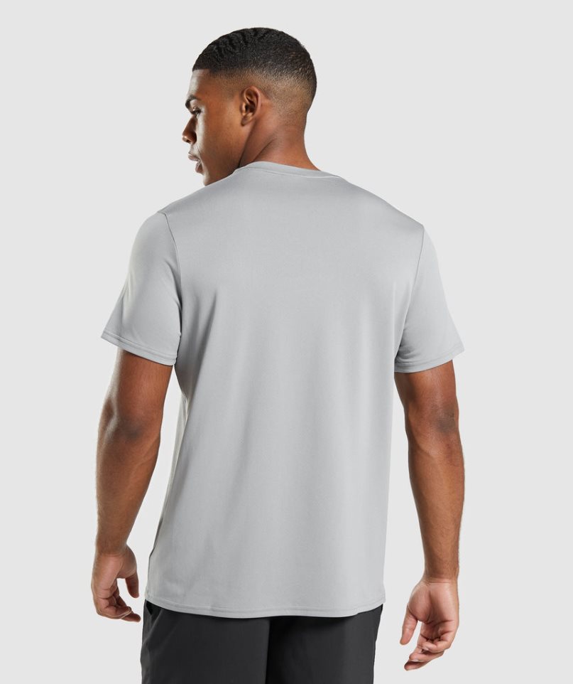 Gymshark Arrival Regular Fit Férfi Póló Világos Szürke | HU-E-913