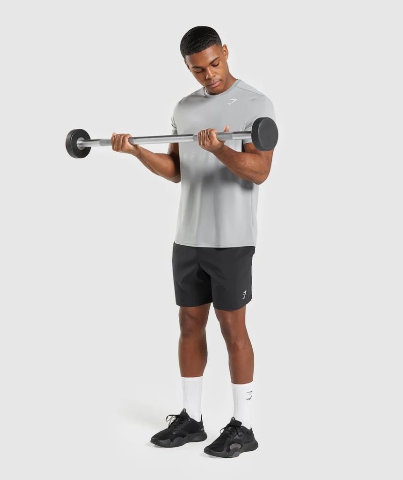 Gymshark Arrival Regular Fit Férfi Póló Világos Szürke | HU-E-913