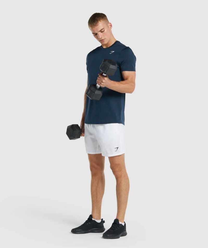 Gymshark Arrival Regular Fit Férfi Póló Sötétkék | HU-N-675