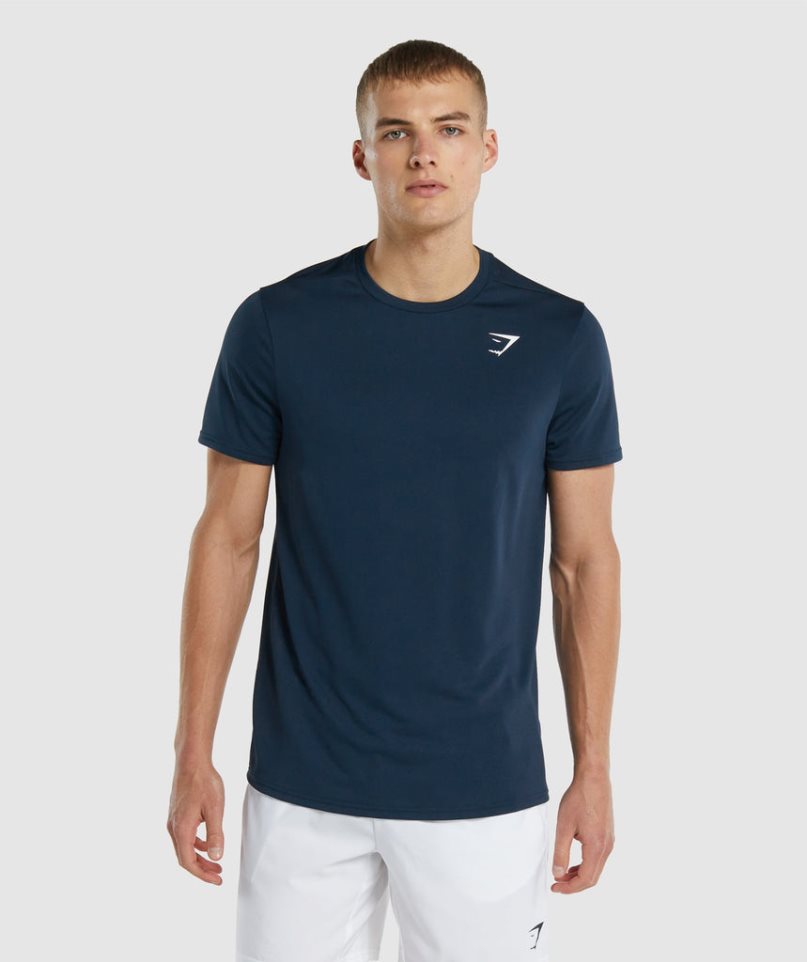 Gymshark Arrival Regular Fit Férfi Póló Sötétkék | HU-N-675