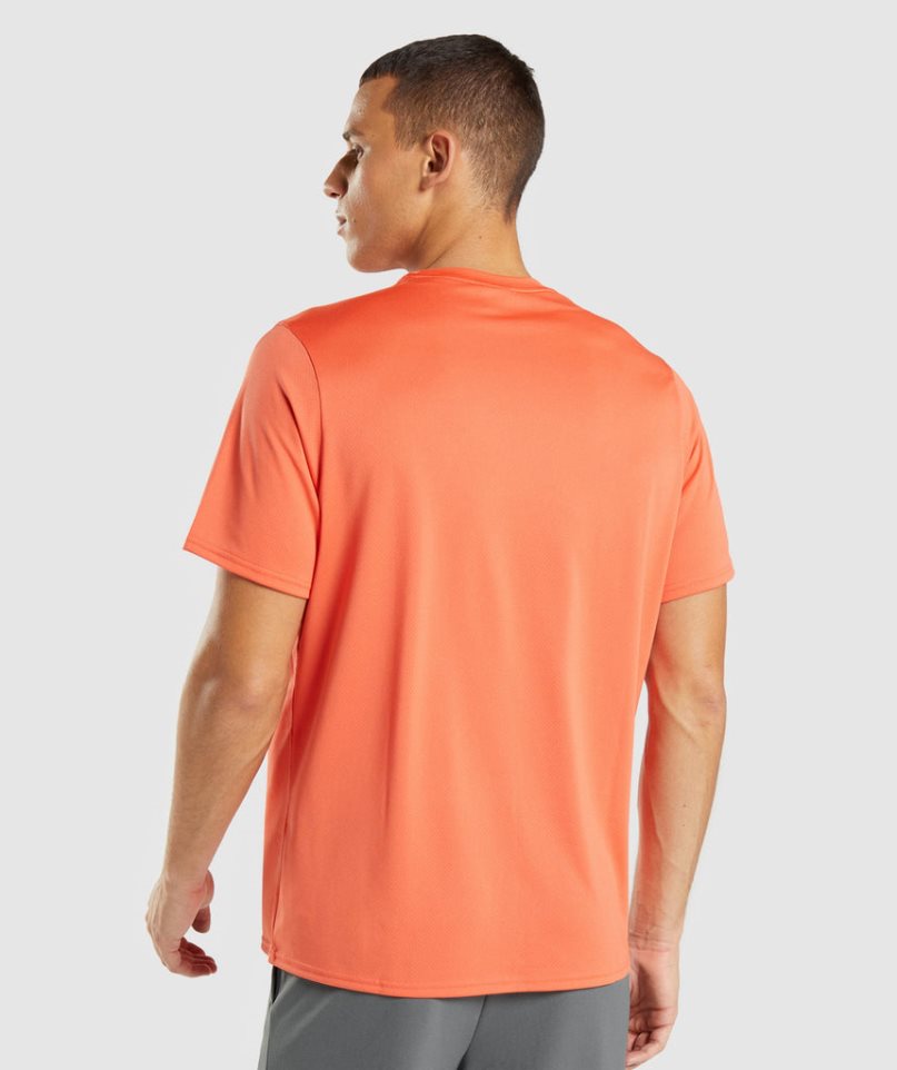 Gymshark Arrival Regular Fit Férfi Póló Narancssárga | HU-T-810