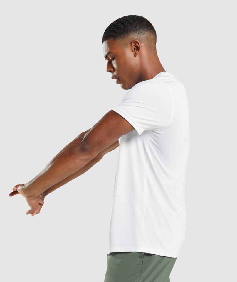 Gymshark Arrival Regular Fit Férfi Póló Fehér | HU-U-574