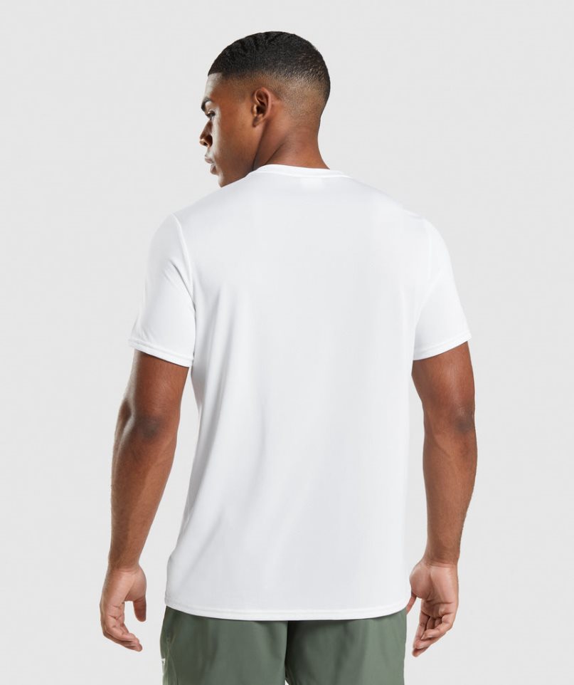 Gymshark Arrival Regular Fit Férfi Póló Fehér | HU-U-574