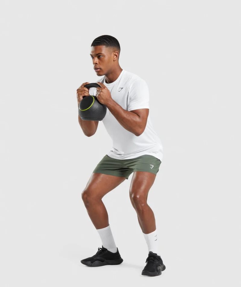 Gymshark Arrival Regular Fit Férfi Póló Fehér | HU-U-574