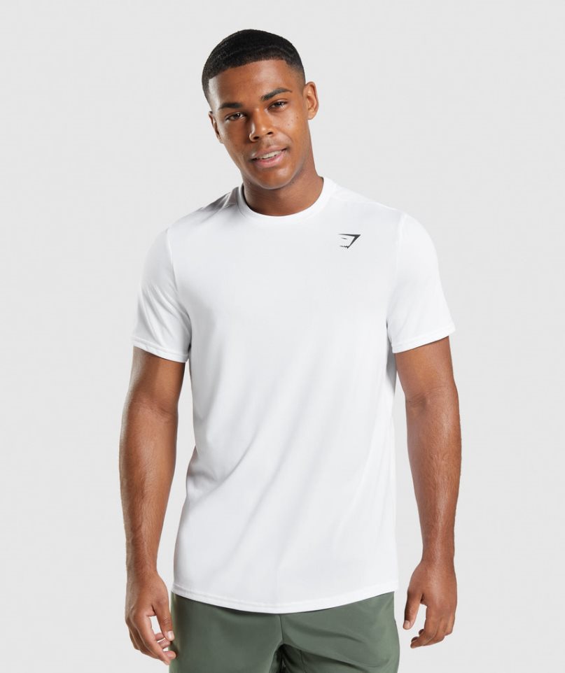 Gymshark Arrival Regular Fit Férfi Póló Fehér | HU-U-574