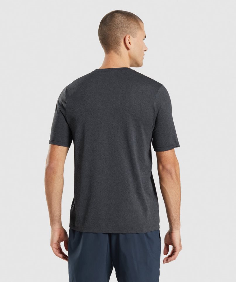 Gymshark Arrival Seamless Férfi Póló Fekete | HU-G-179
