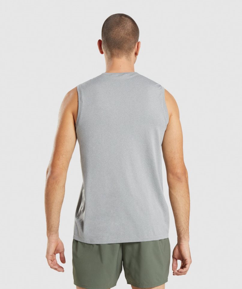 Gymshark Arrival Seamless Férfi Ujjatlan Póló Szürke | HU-I-961
