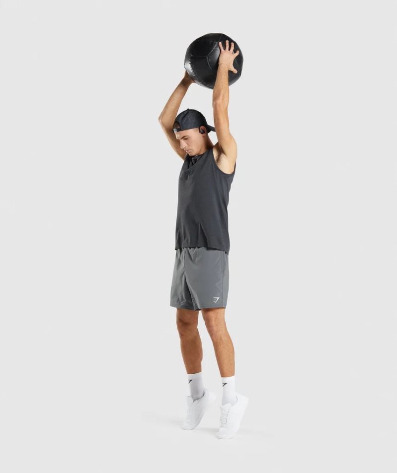 Gymshark Arrival Seamless Férfi Ujjatlan Póló Fekete | HU-J-783