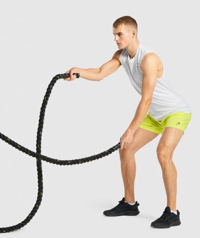 Gymshark Arrival Ujjatlan Férfi Ujjatlan Póló Fehér | HU-W-863