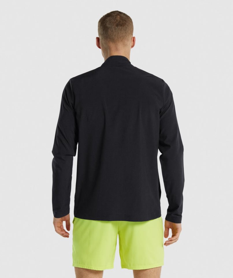 Gymshark Arrival Woven Full Zip Férfi Kabát Fekete | HU-O-952