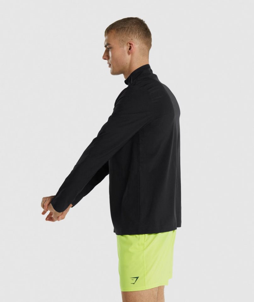 Gymshark Arrival Woven Full Zip Férfi Kabát Fekete | HU-O-952
