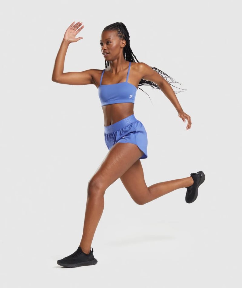 Gymshark Bandeau Női Sportmelltartó Kék | HU-H-619