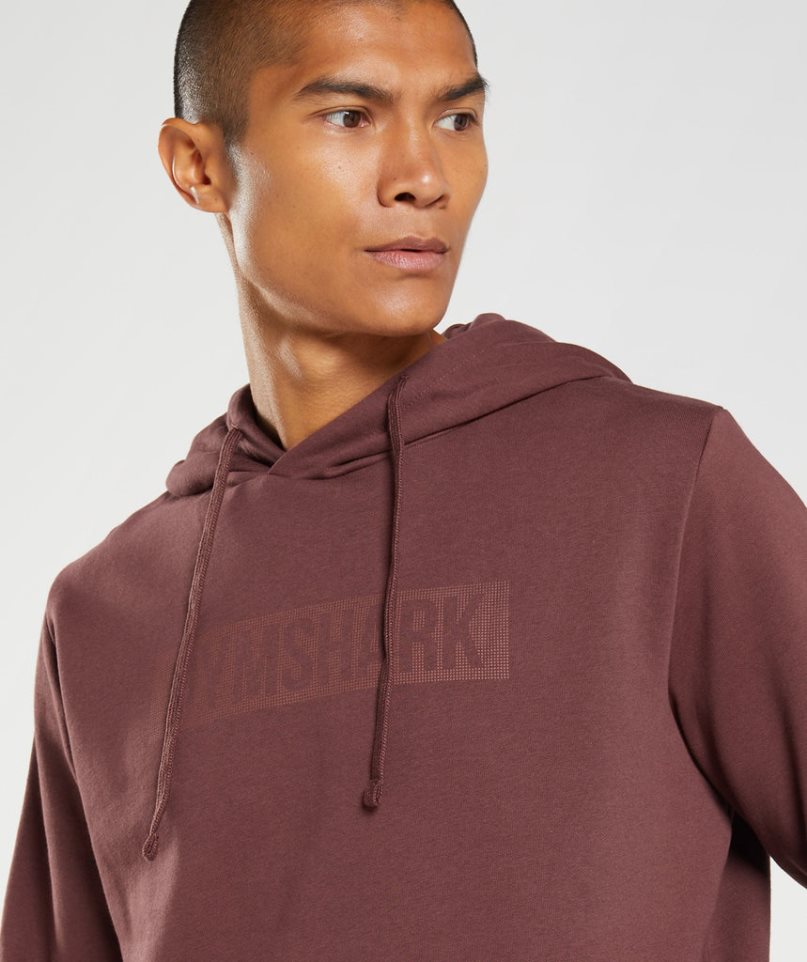 Gymshark Block Férfi Kapucnis Pulóver Barna | HU-A-649