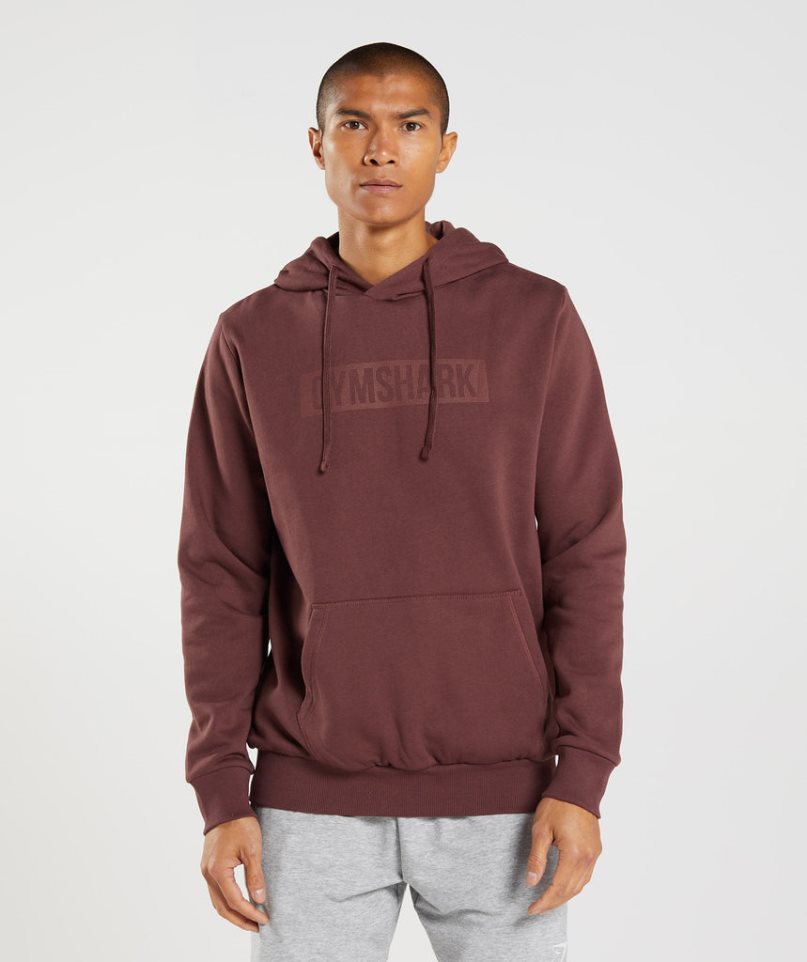 Gymshark Block Férfi Kapucnis Pulóver Barna | HU-A-649