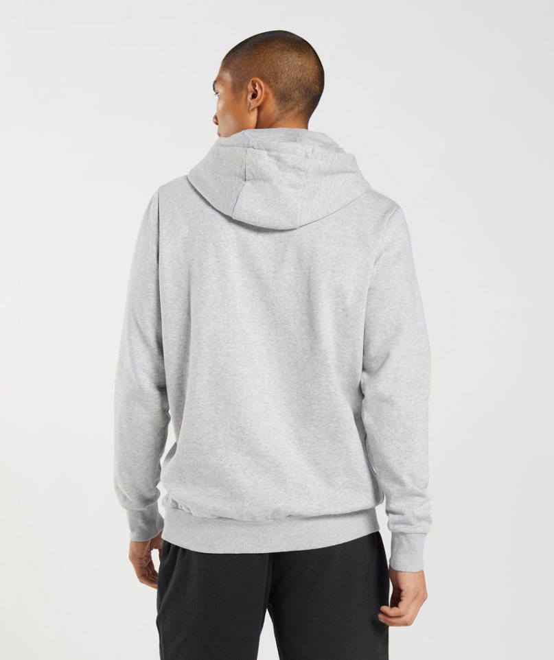 Gymshark Block Férfi Kapucnis Pulóver Világos Szürke | HU-F-369