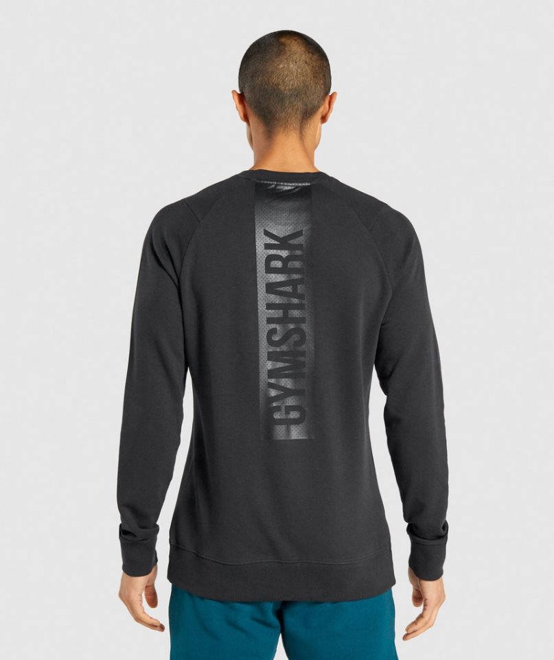 Gymshark Bold Crew Férfi Pulóverek Fekete | HU-E-314