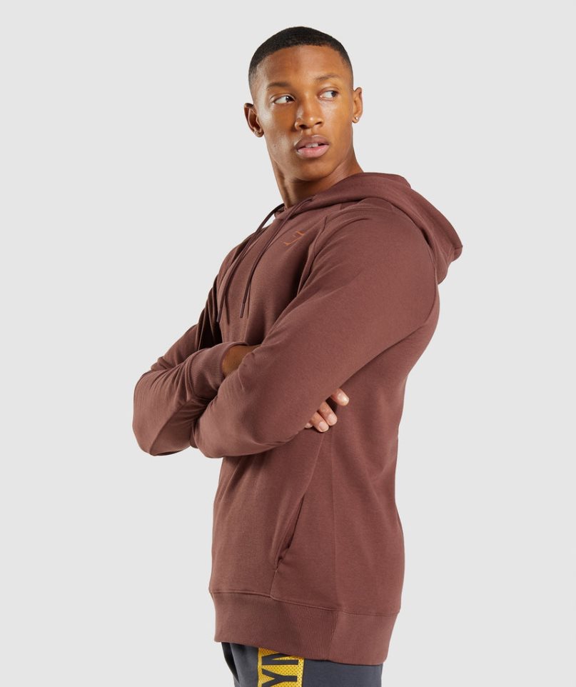 Gymshark Bold Férfi Kapucnis Pulóver Barna | HU-G-517