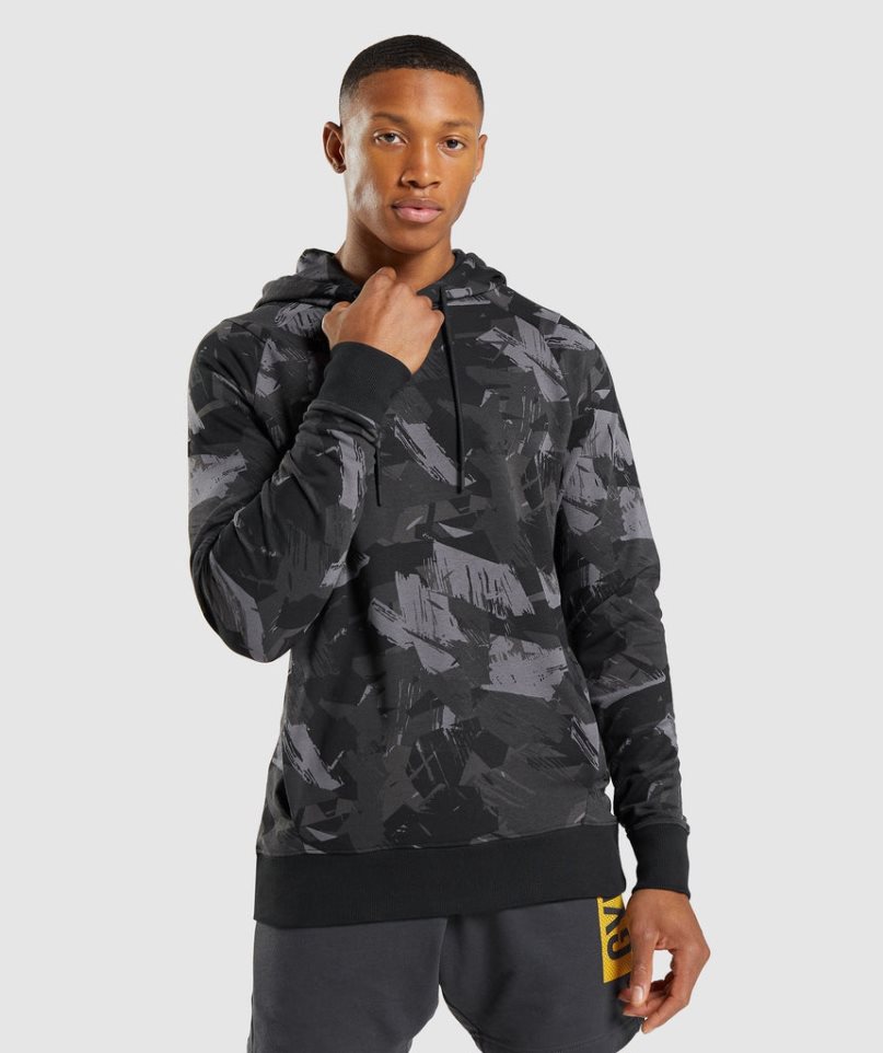 Gymshark Bold Férfi Kapucnis Pulóver Camo | HU-G-984