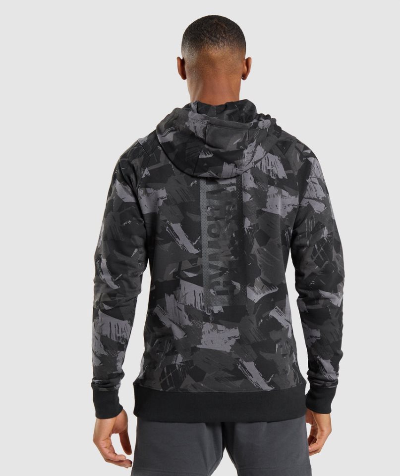 Gymshark Bold Férfi Kapucnis Pulóver Camo | HU-G-984
