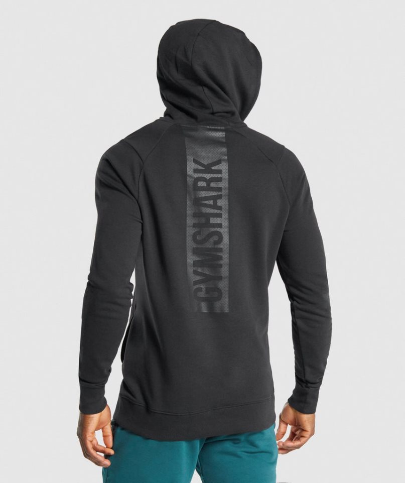 Gymshark Bold Férfi Kapucnis Pulóver Fekete | HU-D-638