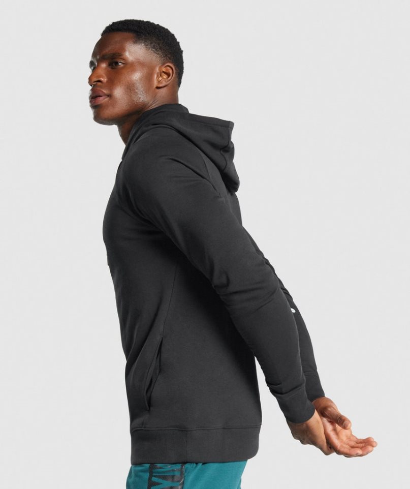 Gymshark Bold Férfi Kapucnis Pulóver Fekete | HU-D-638