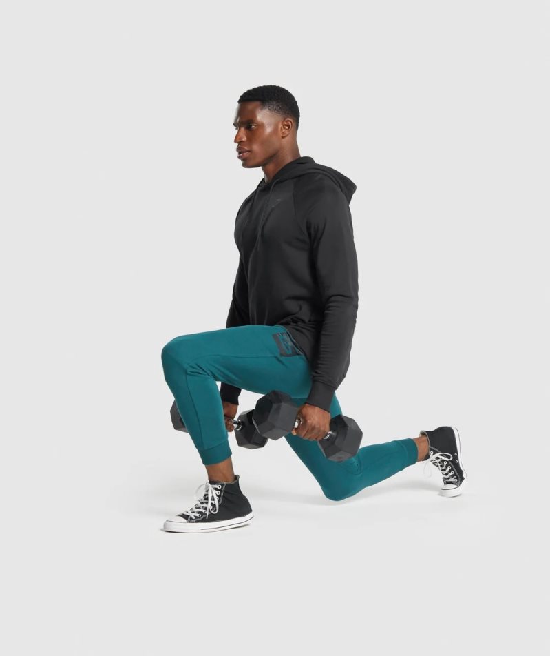 Gymshark Bold Férfi Kapucnis Pulóver Fekete | HU-D-638
