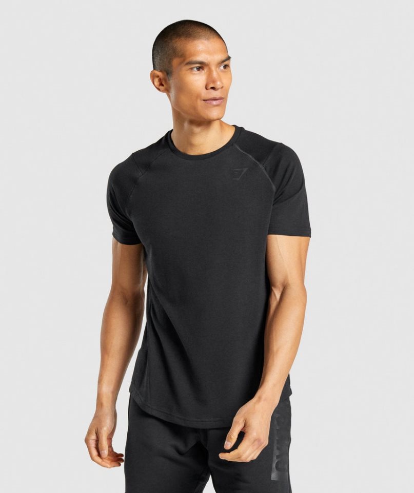 Gymshark Bold Férfi Póló Fekete | HU-N-716