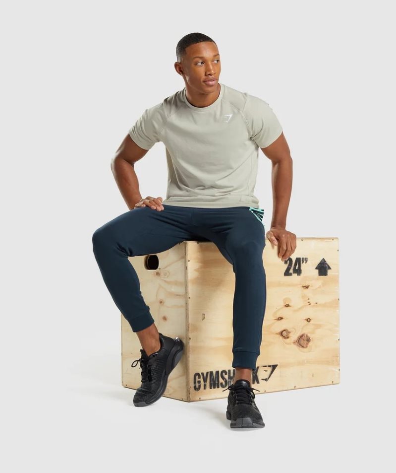 Gymshark Bold Férfi Póló Menta | HU-A-529