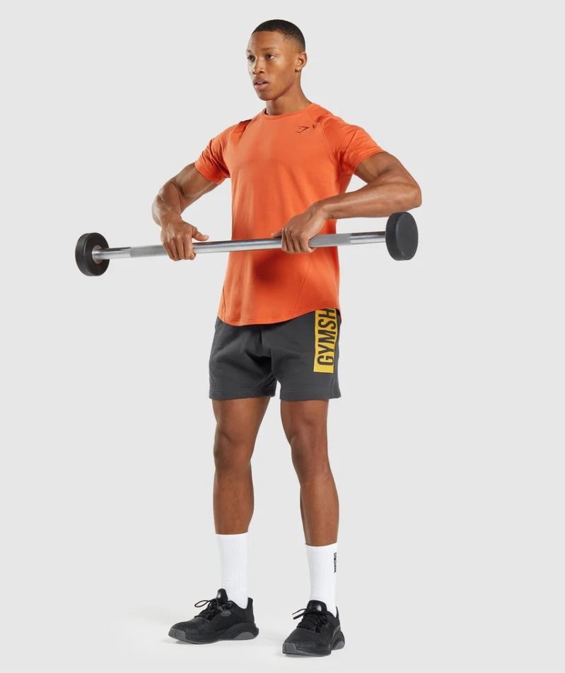 Gymshark Bold Férfi Póló Narancssárga | HU-H-306