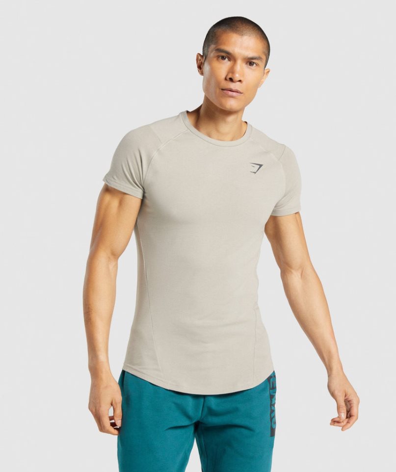 Gymshark Bold Férfi Póló Szürke | HU-Q-597