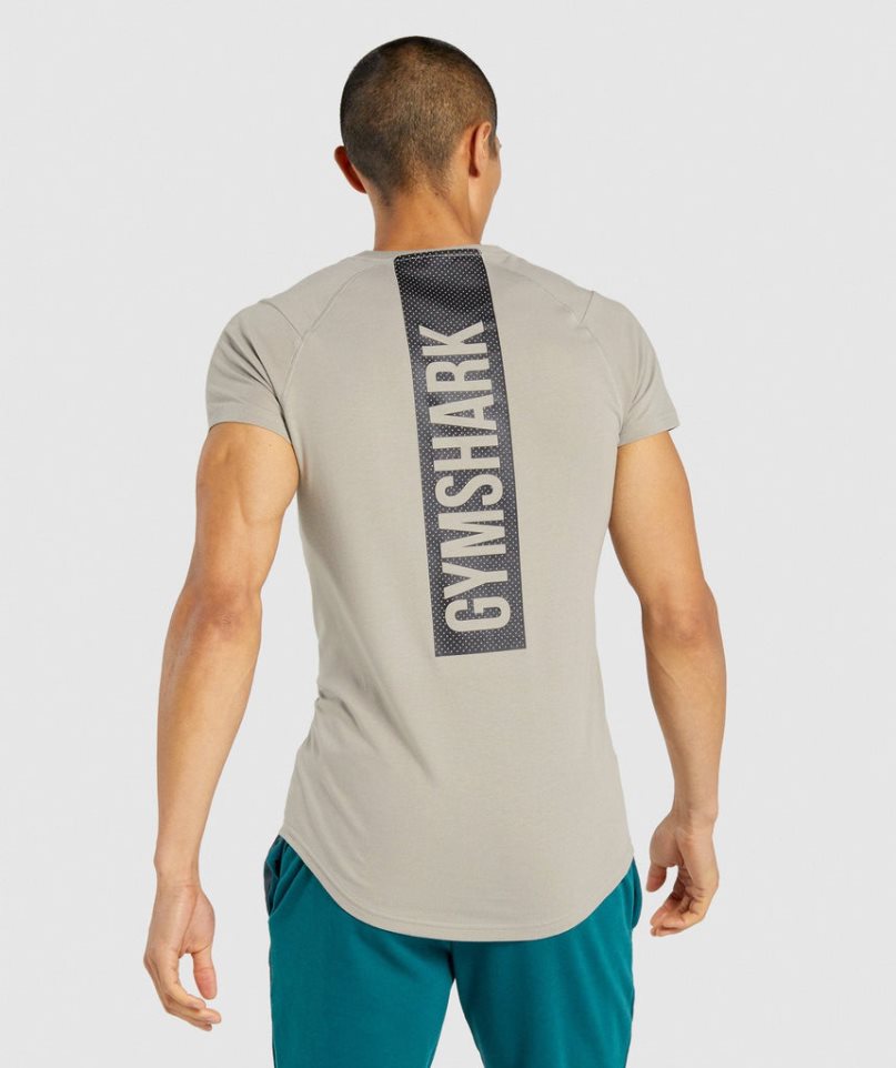 Gymshark Bold Férfi Póló Szürke | HU-Q-597