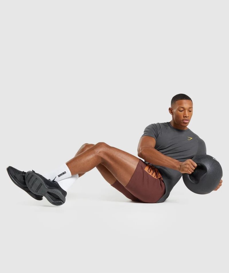 Gymshark Bold Férfi Póló Sötétszürke | HU-V-875