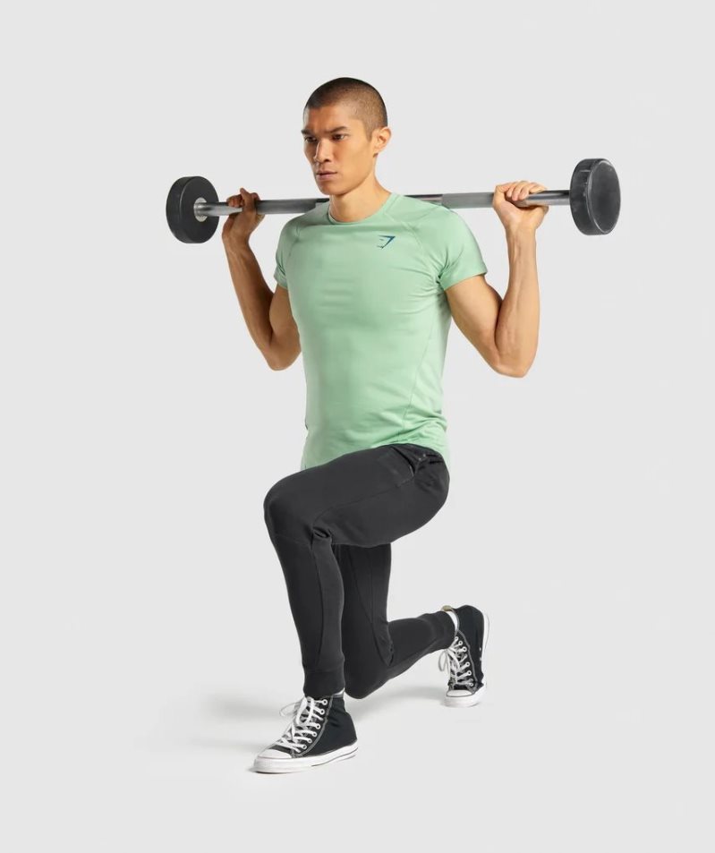 Gymshark Bold Férfi Póló Zöld | HU-S-015
