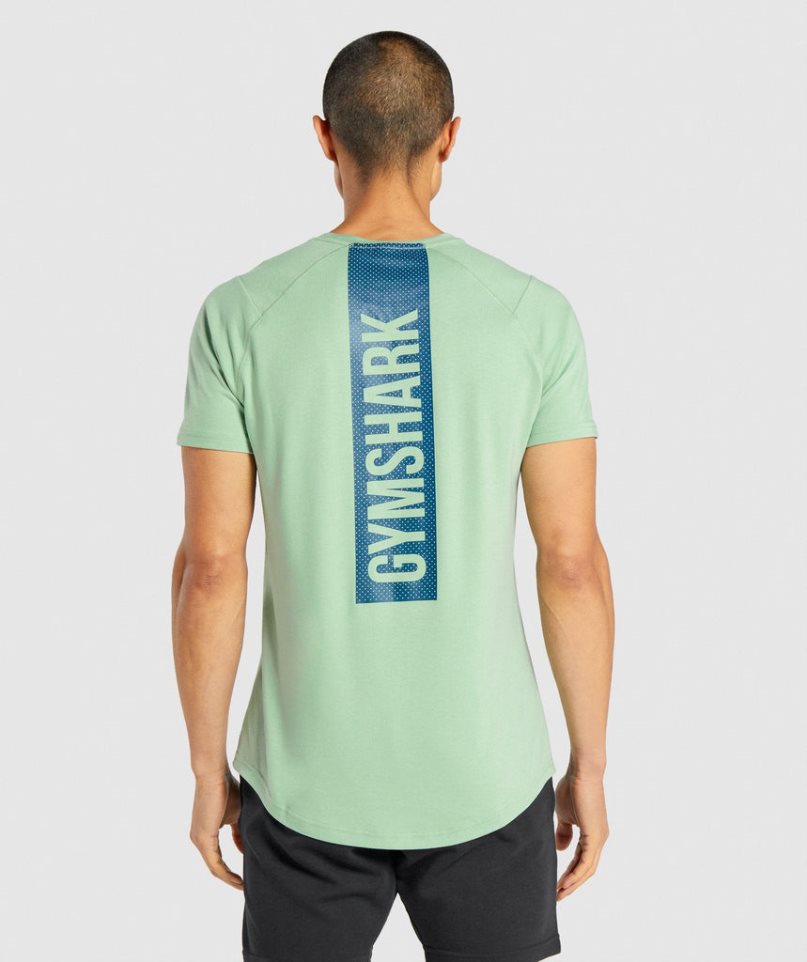 Gymshark Bold Férfi Póló Zöld | HU-T-601