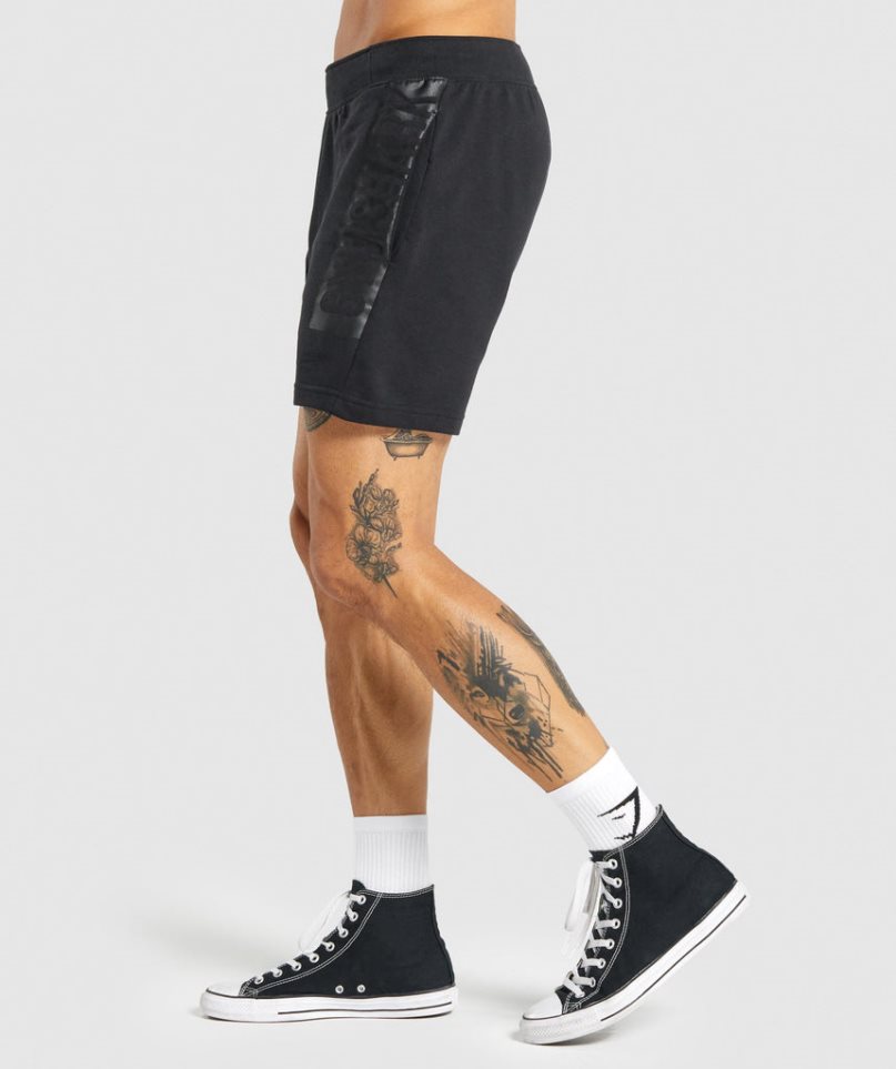 Gymshark Bold Férfi Rövidnadrág Fekete | HU-U-632