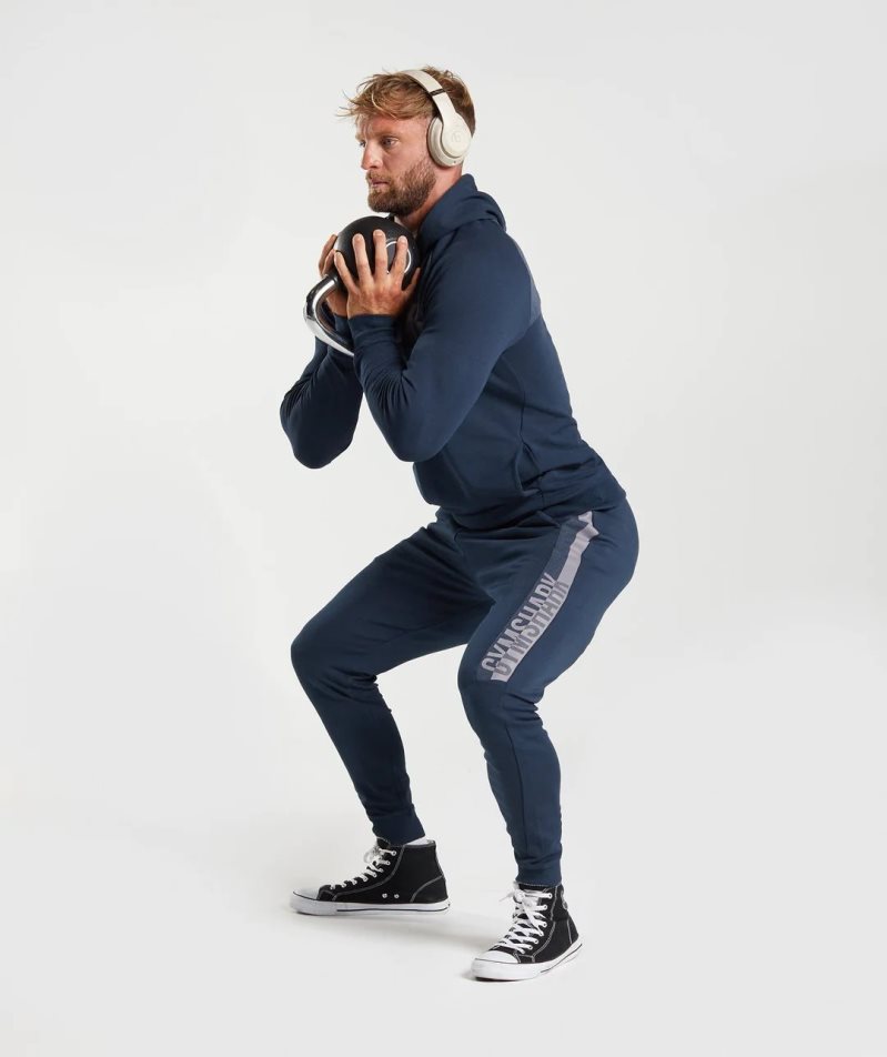 Gymshark Bold React Férfi Jogger Nadrág Sötétkék | HU-C-268
